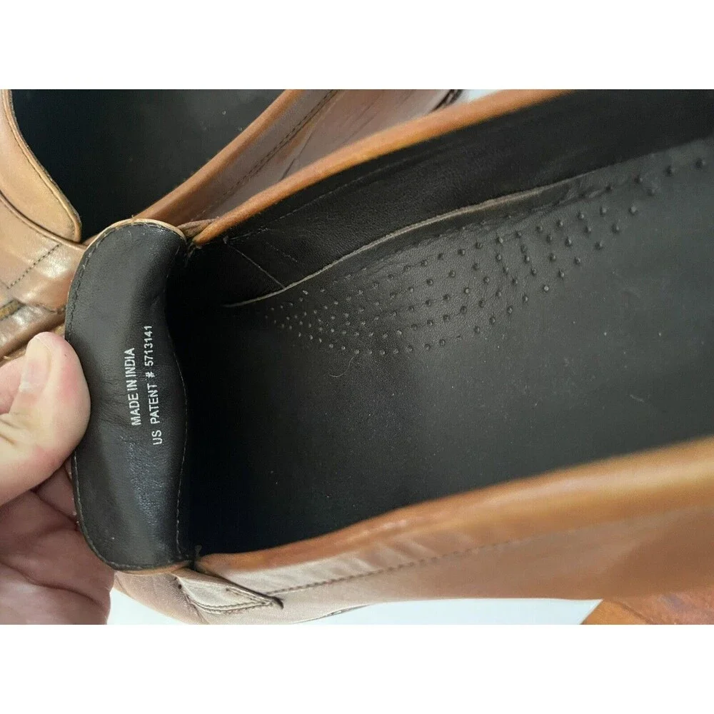 Cole Haan Men's Shoes Brown 11.5M‎ Leather Tassel Slip Apron Toe Casual Loafers